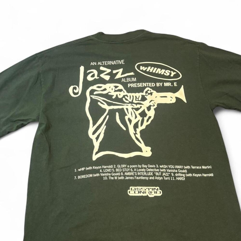 NEW wHIMSY x Destin Conrad Relaxed Fit Green Jazz Graphic Band T-Shirt — SMALL - Picture 3 of 6